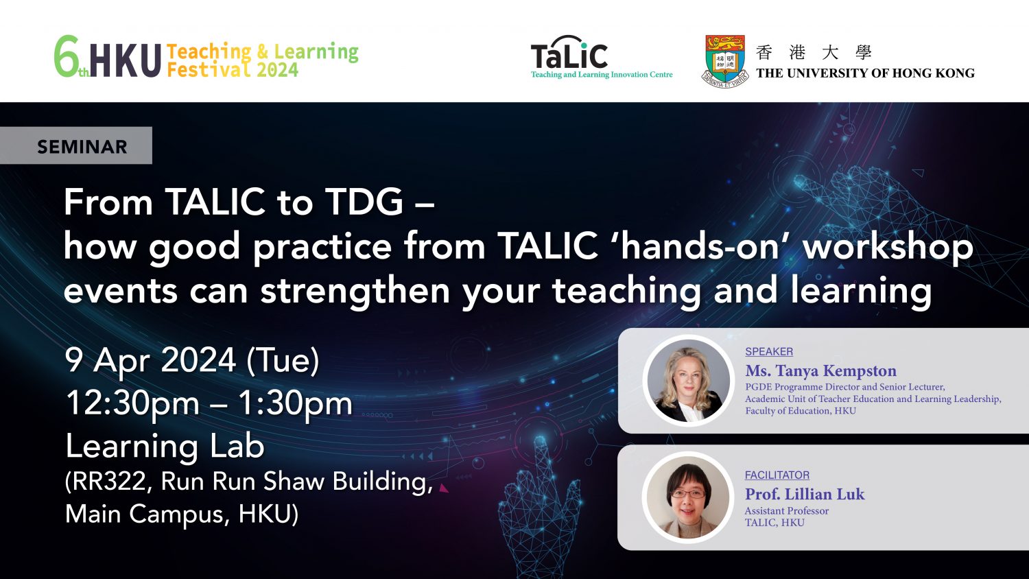 From TALIC to TDG – how good practice from TALIC ‘hands-on’ workshop ...