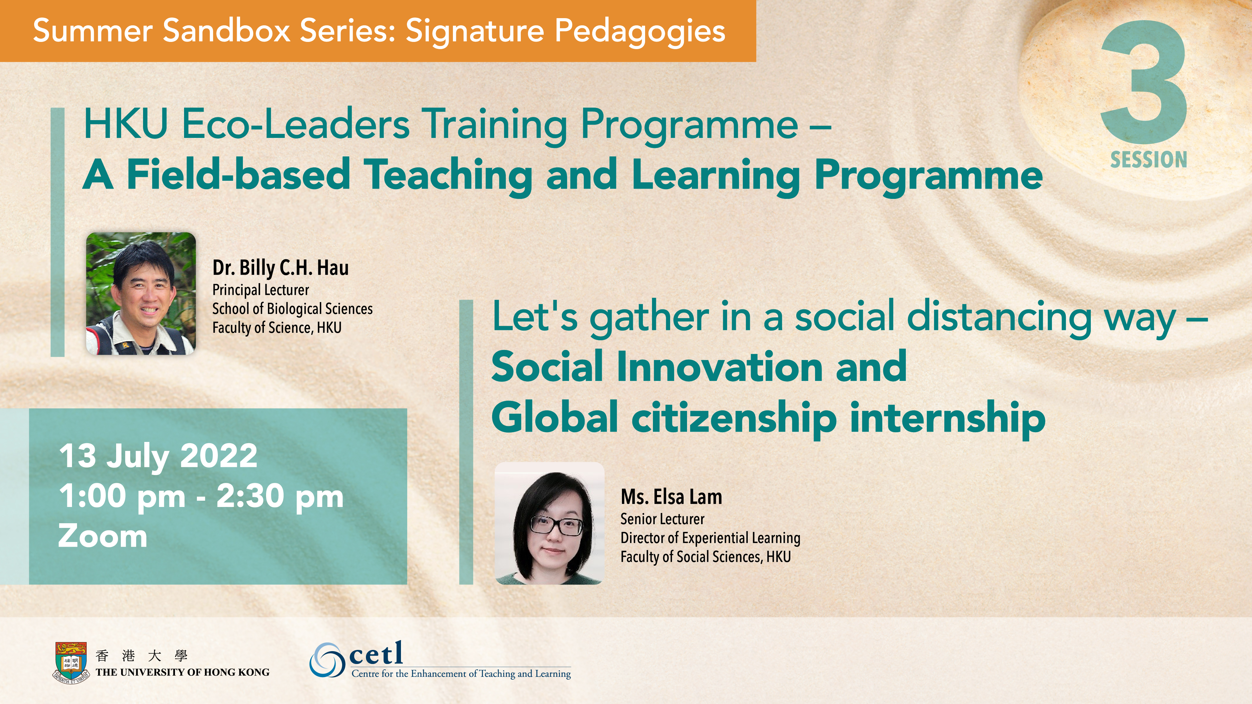 Session 3: HKU Eco-Leaders Training Programme – A Field-based Teaching and Learning Programme & Let's gather in a social distancing way – Social Innovation and Global citizenship internship