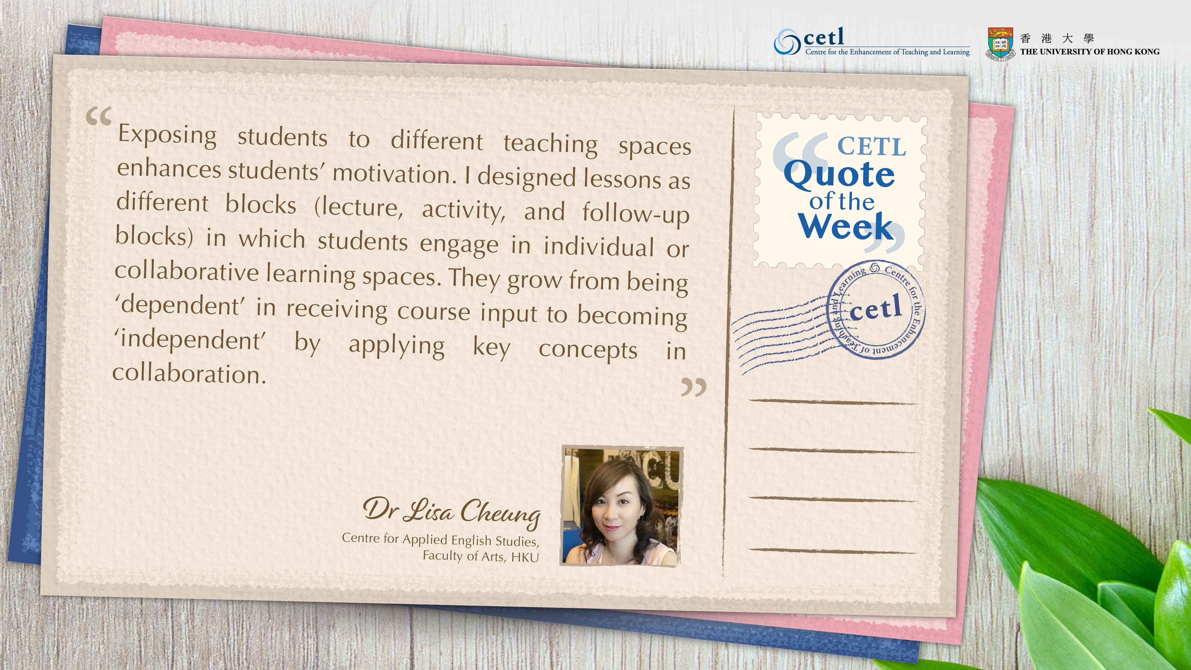 Quote from Dr. Lisa Cheung