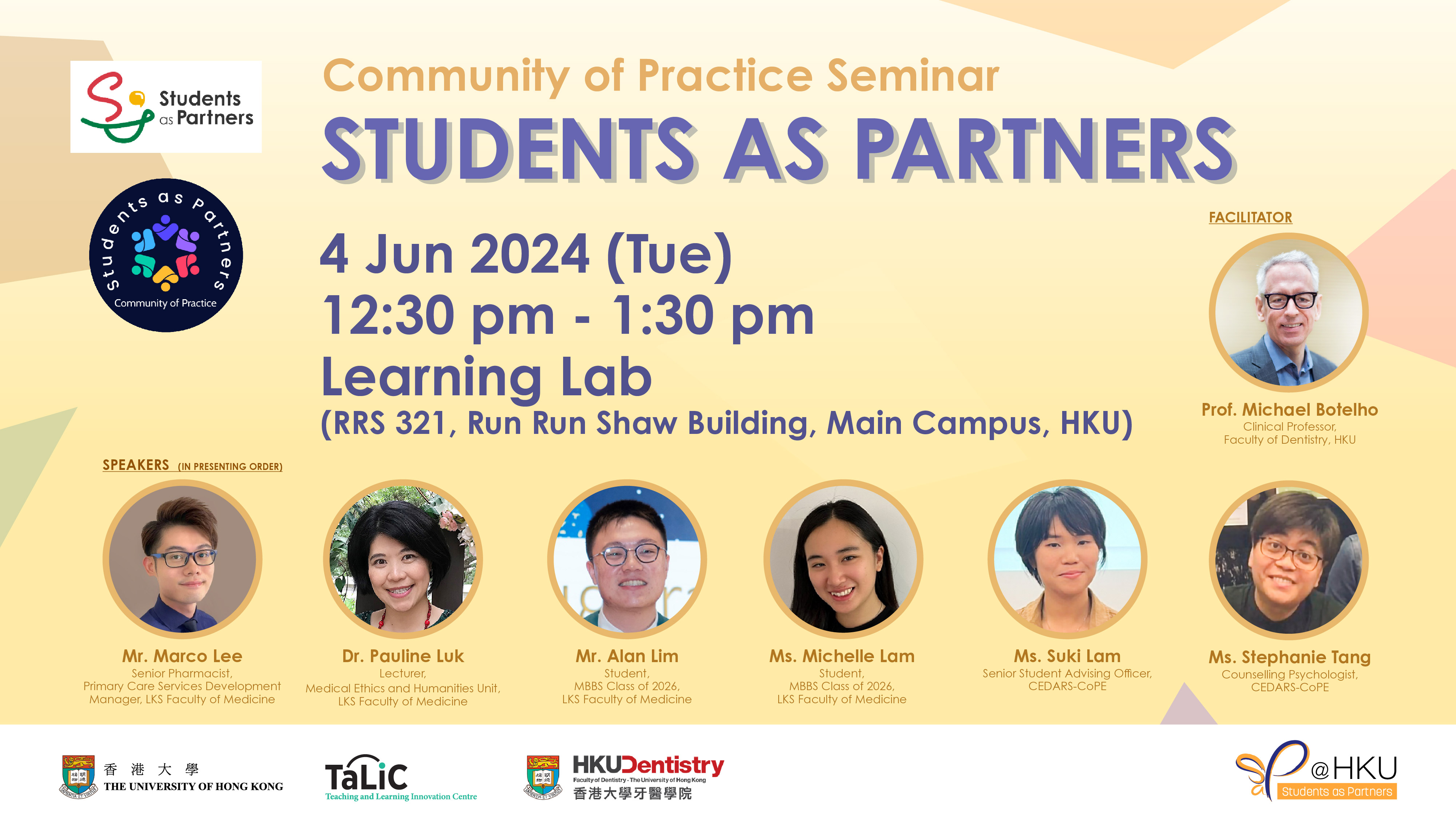 Students as Partners: Community of Practice Seminar