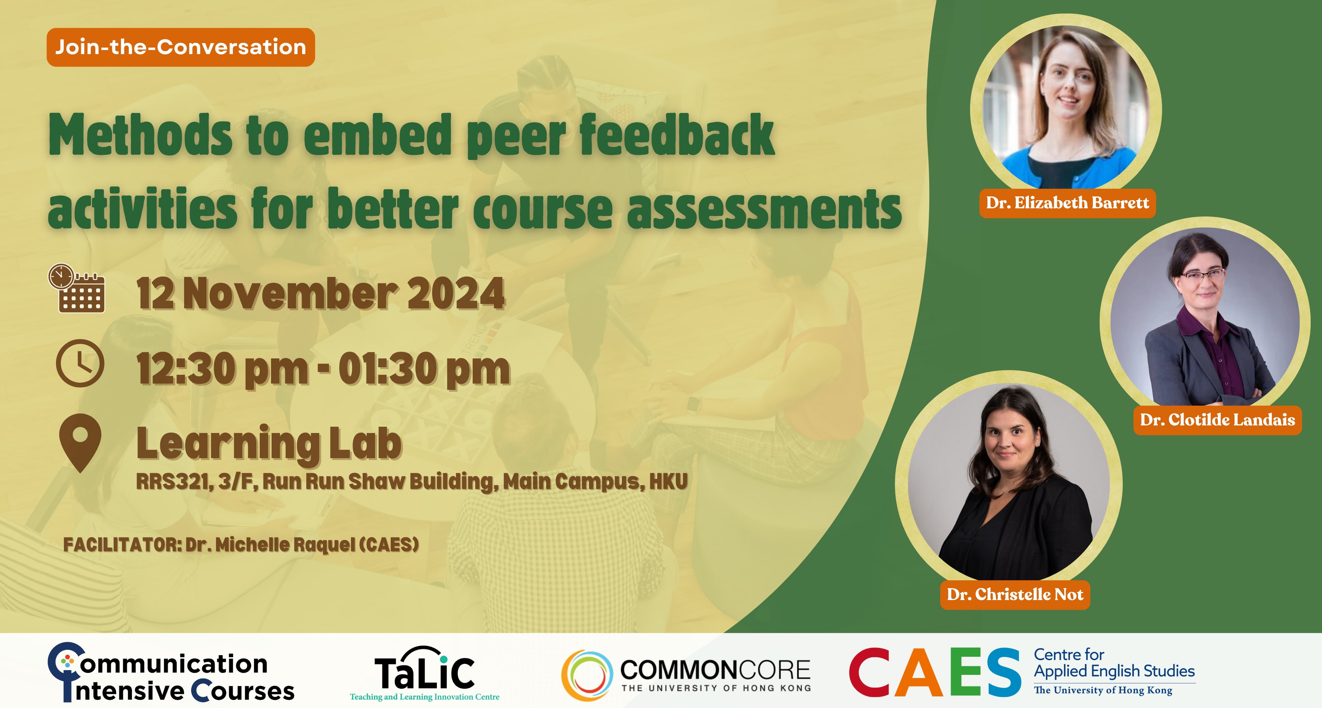 Join-the Conversation: Methods to embed peer feedback activities for better course assessments