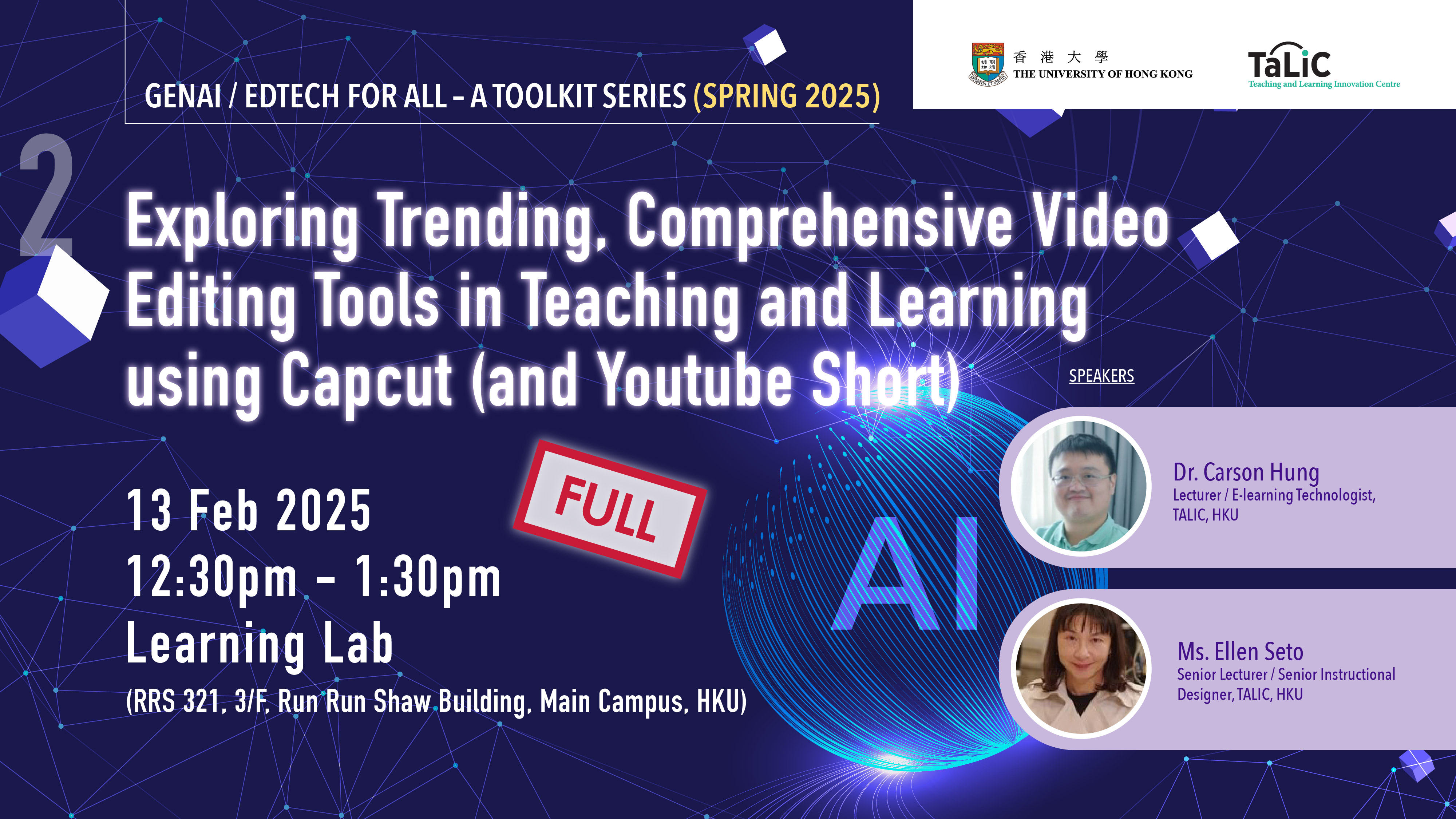 Workshop 2 - Exploring Trending, Comprehensive Video Editing Tools in Teaching and Learning using Capcut (and Youtube Short)